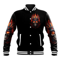 King Skull Baseball Jacket Don't Make Me Mad Then Tell Me To Calm Down - Wonder Print Shop
