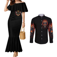 king-skull-couples-matching-mermaid-dress-and-long-sleeve-button-shirts-dont-make-me-mad-then-tell-me-to-calm-down