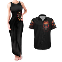 King Skull Couples Matching Tank Maxi Dress and Hawaiian Shirt Don't Make Me Mad Then Tell Me To Calm Down - Wonder Print Shop