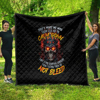 King Skull Quilt Don't Make Me Mad Then Tell Me To Calm Down - Wonder Print Shop