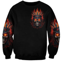 King Skull Sweatshirt Don't Make Me Mad Then Tell Me To Calm Down - Wonder Print Shop