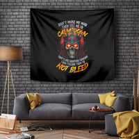 King Skull Tapestry Don't Make Me Mad Then Tell Me To Calm Down - Wonder Print Shop