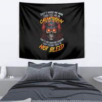 King Skull Tapestry Don't Make Me Mad Then Tell Me To Calm Down - Wonder Print Shop