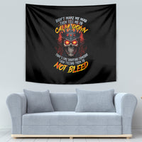 King Skull Tapestry Don't Make Me Mad Then Tell Me To Calm Down - Wonder Print Shop