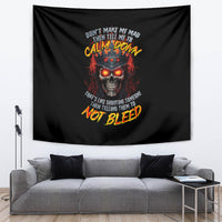 King Skull Tapestry Don't Make Me Mad Then Tell Me To Calm Down - Wonder Print Shop