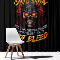 King Skull Window Curtain Don't Make Me Mad Then Tell Me To Calm Down - Wonder Print Shop