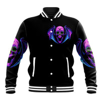 Bat Skull Baseball Jacket Bat Skull Hello Darkness My Old Friend - Wonder Print Shop