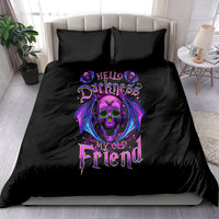Bat Skull Bedding Set Bat Skull Hello Darkness My Old Friend - Wonder Print Shop