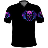 Bat Skull Polo Shirt Bat Skull Hello Darkness My Old Friend - Wonder Print Shop