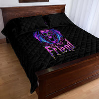 Bat Skull Quilt Bed Set Bat Skull Hello Darkness My Old Friend - Wonder Print Shop
