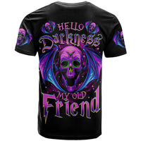 Bat Skull T Shirt Bat Skull Hello Darkness My Old Friend - Wonder Print Shop