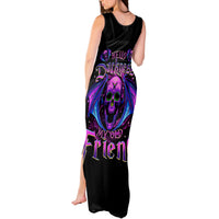 Bat Skull Tank Maxi Dress Bat Skull Hello Darkness My Old Friend - Wonder Print Shop