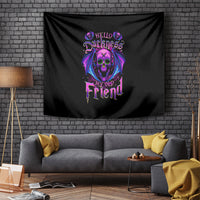 Bat Skull Tapestry Bat Skull Hello Darkness My Old Friend - Wonder Print Shop