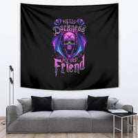Bat Skull Tapestry Bat Skull Hello Darkness My Old Friend - Wonder Print Shop