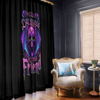 Bat Skull Window Curtain Bat Skull Hello Darkness My Old Friend - Wonder Print Shop