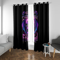 Bat Skull Window Curtain Bat Skull Hello Darkness My Old Friend - Wonder Print Shop