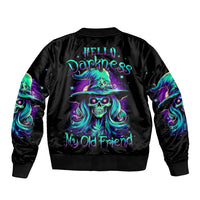 Witch Skull Bomber Jacket Skull Witch Hello Darkness My Old Friend - Wonder Print Shop