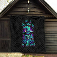 Witch Skull Quilt Skull Witch Hello Darkness My Old Friend - Wonder Print Shop