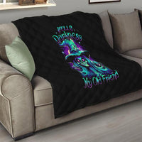 Witch Skull Quilt Skull Witch Hello Darkness My Old Friend - Wonder Print Shop