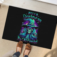 Witch Skull Rubber Doormat Skull Witch Hello Darkness My Old Friend - Wonder Print Shop