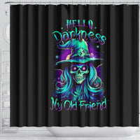 witch-skull-shower-curtain-skull-witch-hello-darkness-my-old-friend