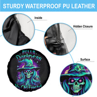 Witch Skull Spare Tire Cover Skull Witch Hello Darkness My Old Friend - Wonder Print Shop