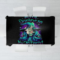Witch Skull Tablecloth Skull Witch Hello Darkness My Old Friend - Wonder Print Shop