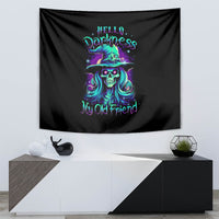 Witch Skull Tapestry Skull Witch Hello Darkness My Old Friend - Wonder Print Shop