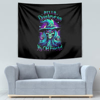 Witch Skull Tapestry Skull Witch Hello Darkness My Old Friend - Wonder Print Shop