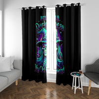 Witch Skull Window Curtain Skull Witch Hello Darkness My Old Friend - Wonder Print Shop