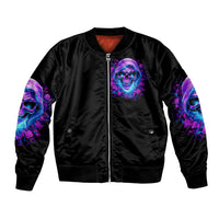 Rose Skull Bomber Jacket I'm Blunt Because God Rolled Me That Way - Wonder Print Shop