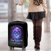 Rose Skull Luggage Cover I'm Blunt Because God Rolled Me That Way - Wonder Print Shop