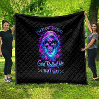 Rose Skull Quilt I'm Blunt Because God Rolled Me That Way - Wonder Print Shop