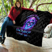 Rose Skull Quilt I'm Blunt Because God Rolled Me That Way - Wonder Print Shop