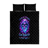 Rose Skull Quilt Bed Set I'm Blunt Because God Rolled Me That Way - Wonder Print Shop