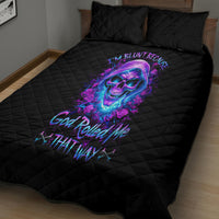 Rose Skull Quilt Bed Set I'm Blunt Because God Rolled Me That Way - Wonder Print Shop