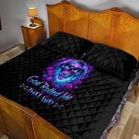 Rose Skull Quilt Bed Set I'm Blunt Because God Rolled Me That Way - Wonder Print Shop