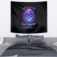 Rose Skull Tapestry I'm Blunt Because God Rolled Me That Way - Wonder Print Shop