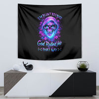 Rose Skull Tapestry I'm Blunt Because God Rolled Me That Way - Wonder Print Shop