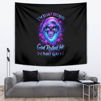 Rose Skull Tapestry I'm Blunt Because God Rolled Me That Way - Wonder Print Shop