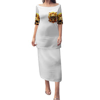 Sunflower Skull Puletasi Sunflower I'm Blunt Because God Rolled Me That Way - Wonder Print Shop