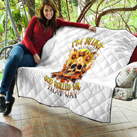 Sunflower Skull Quilt Sunflower I'm Blunt Because God Rolled Me That Way - Wonder Print Shop