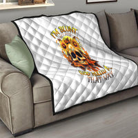 Sunflower Skull Quilt Sunflower I'm Blunt Because God Rolled Me That Way - Wonder Print Shop