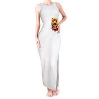 Sunflower Skull Tank Maxi Dress Sunflower I'm Blunt Because God Rolled Me That Way - Wonder Print Shop