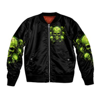 Thunder Skull Bomber Jacket Thunder Skull I Never Alone My Demon With Me 24/7 - Wonder Print Shop