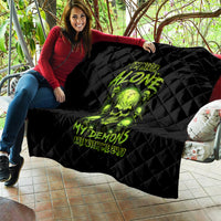 Thunder Skull Quilt Thunder Skull I Never Alone My Demon With Me 24/7 - Wonder Print Shop