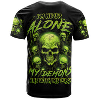 Thunder Skull T Shirt Thunder Skull I Never Alone My Demon With Me 24/7 - Wonder Print Shop