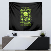Thunder Skull Tapestry Thunder Skull I Never Alone My Demon With Me 24/7 - Wonder Print Shop