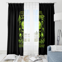 Thunder Skull Window Curtain Thunder Skull I Never Alone My Demon With Me 24/7 - Wonder Print Shop