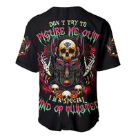 Anubis Skull Baseball Jersey Skull Anubis Don't Try To Figured Me Out - Wonder Print Shop
